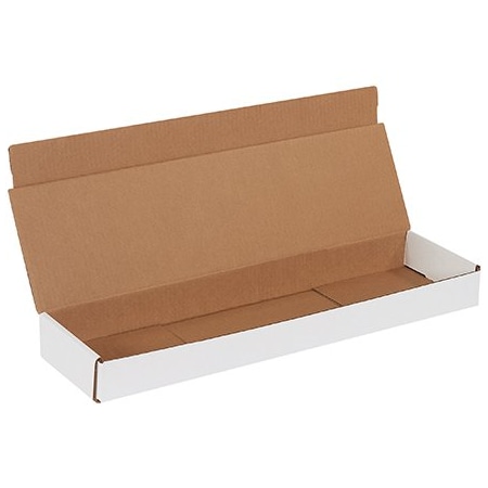 Box Packaging Corrugated Mailers, 22L x 6W x 2H, White, PK50 M2262